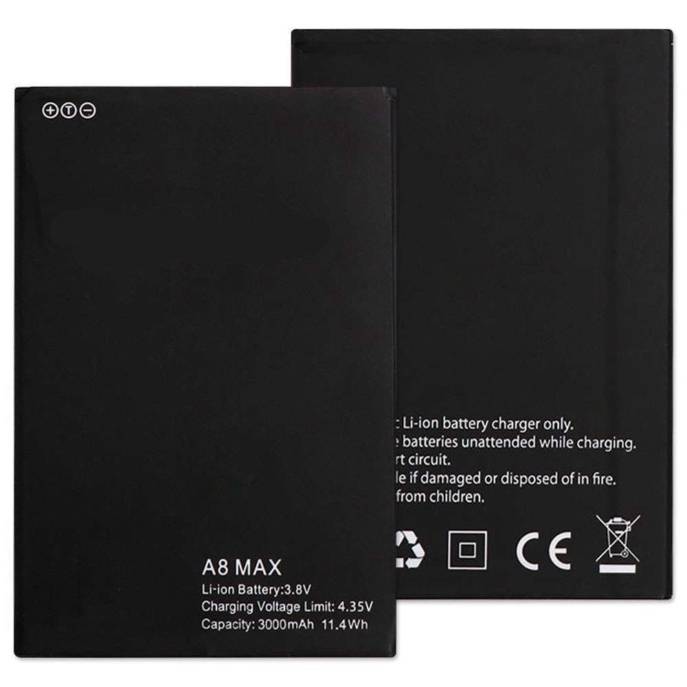 3.8V/4.35V 3000mAh/11.4WH Blackview A8 MAX Replacement Battery