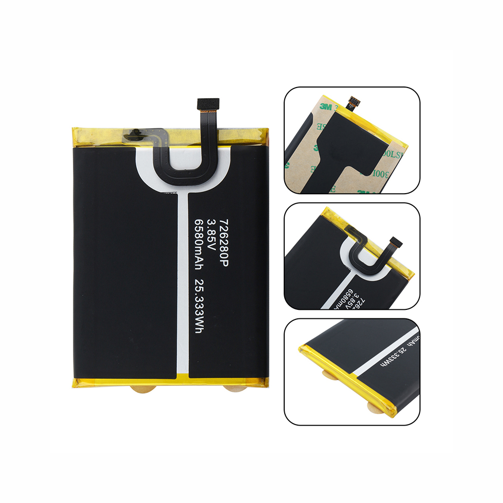 3.85V/4.40V 6580mAh /25.333WH 726280P Smartphone Battery for Blackview BV6800 Pro