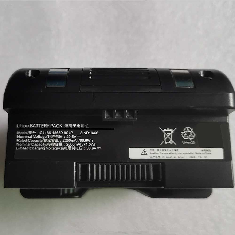 29.6V 2500mAh C1186-18650-8S1P Vacuum Cleaner Battery for Roidmi X200 X300