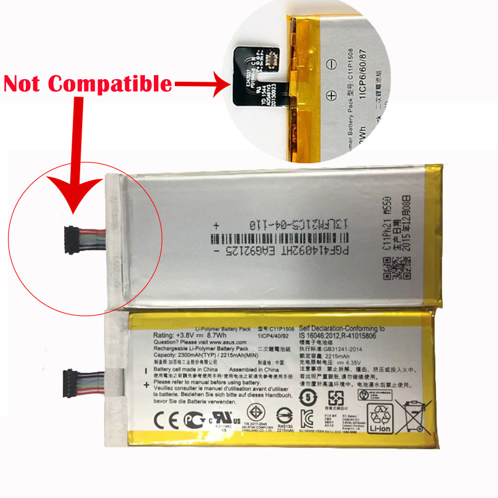 3.85V 19.2Wh C11P1508 Smartphone Battery for Asus Zenfone max 5000Z C550KL Z010DA Z010DD