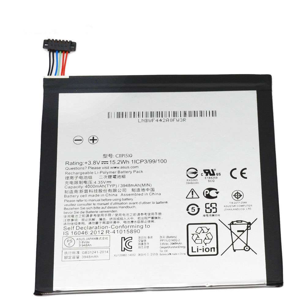 3.8V/4.35V 4000MAH/15.2WH C11P1510 Tablet Battery for Asus ZenPad S 8.0 Z580CA Series