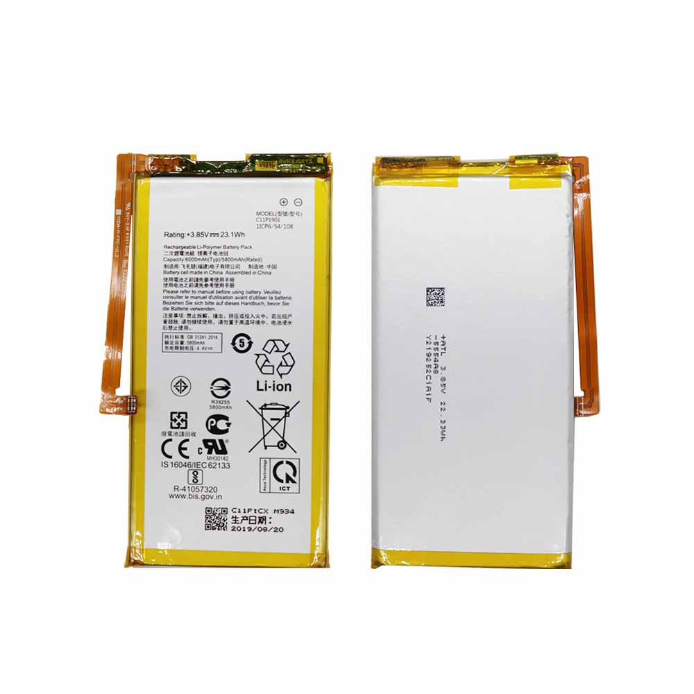 3.85V/4.40V 5800mAh/23.1WH C11P1901 Smartphone Battery for Asus Phone2 ZS660KL I001DB