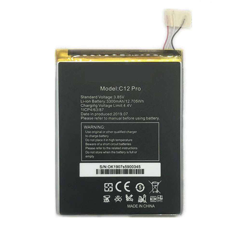 3.85V/4.40V 3300mAh/12.705WH OUKITEL C12 PRO Replacement Battery