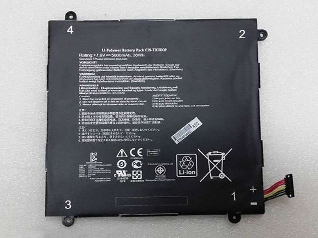 7.6v 38wh/5000mah C21-TX300P Laptop Battery for Asus Transformer Book