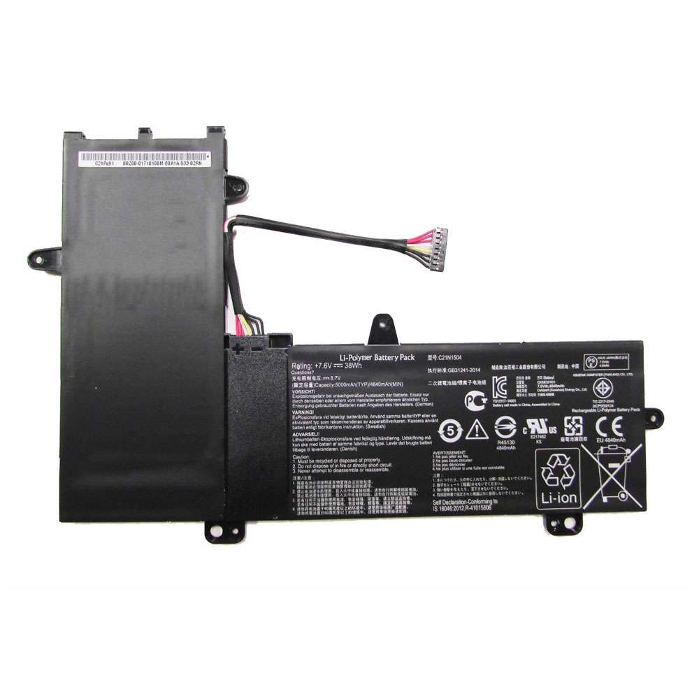 7.6V 38Wh, 5000mAh / 4840mAh C21N1504 Laptop Battery for Asus Transformer Book Flip TP200SA Series