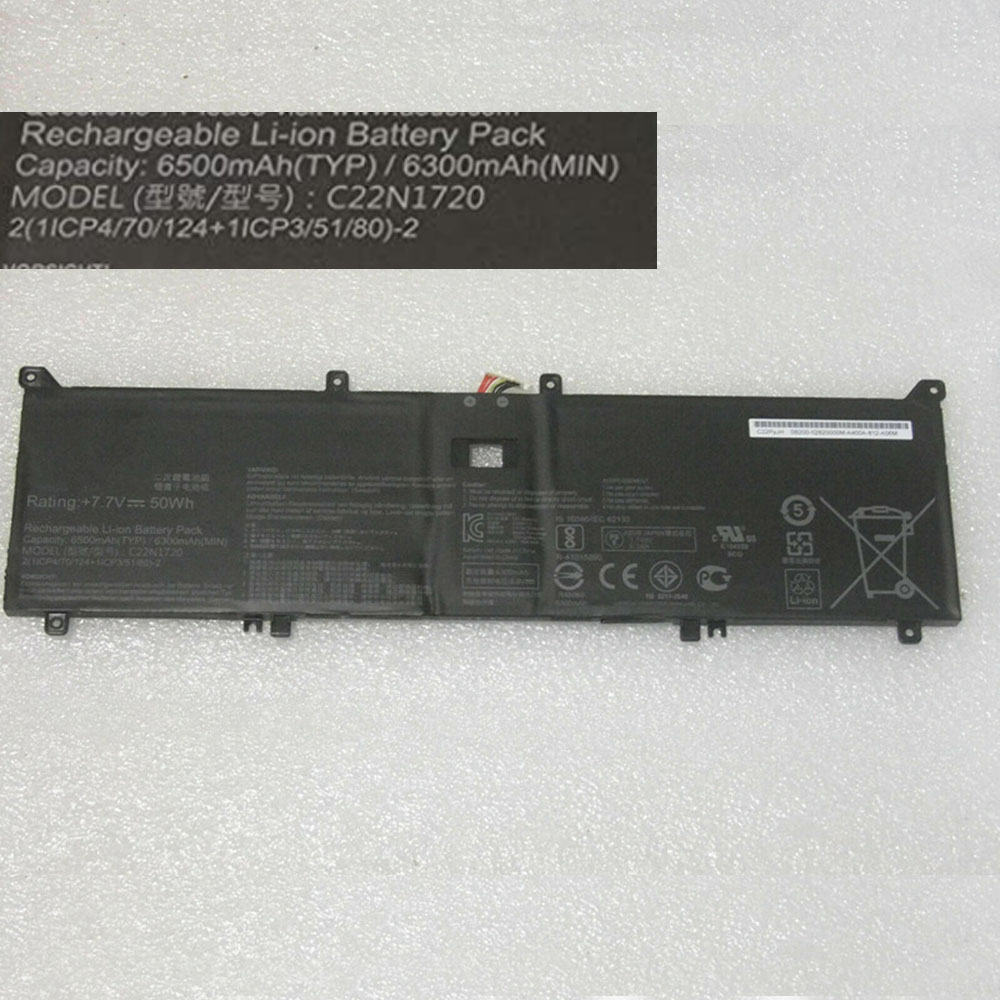 7.7V 6500mAH 50Wh C22N1720 Laptop Battery for Asus ZenBook S UX391 UX391U UX391UA