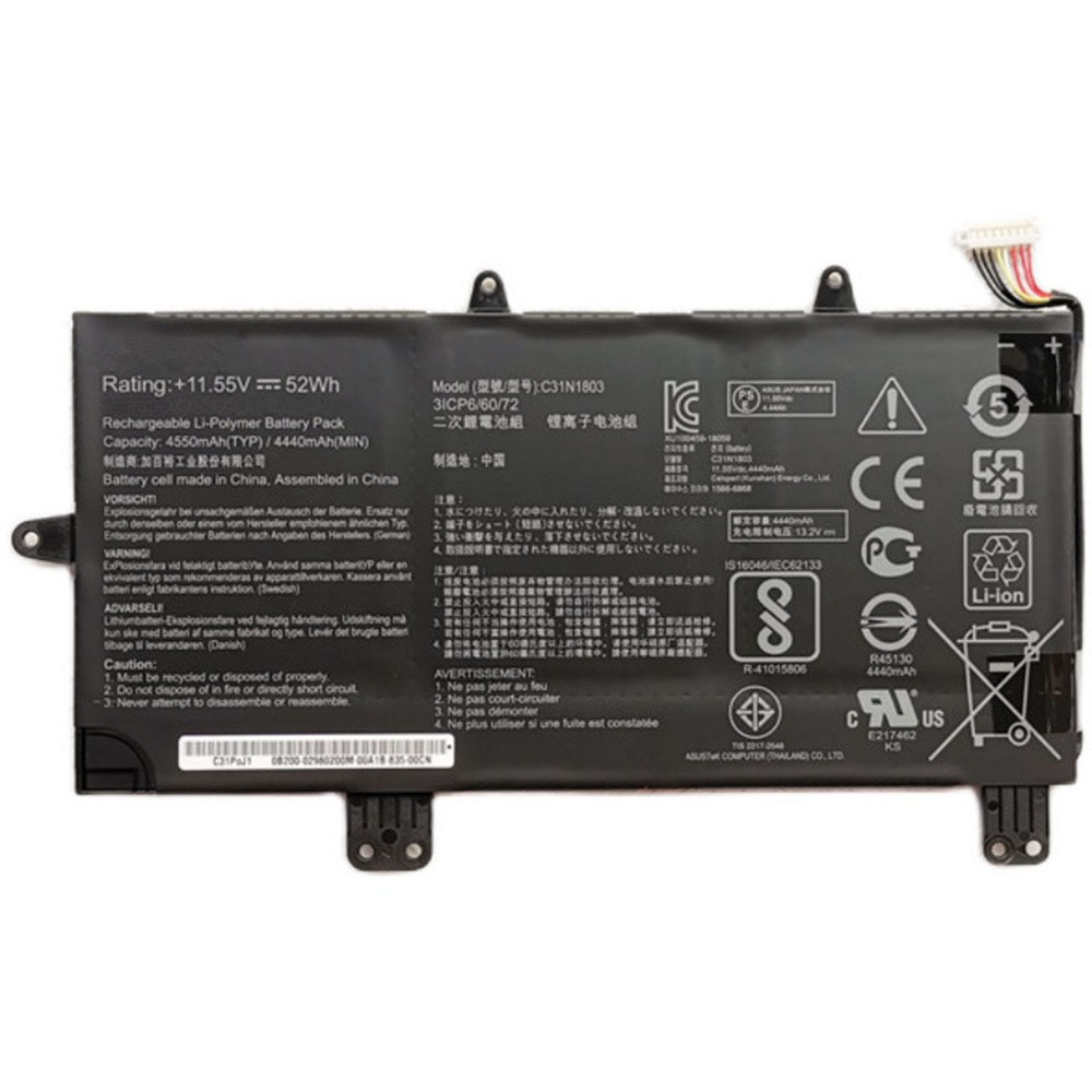 11.55V 52Wh/4550mAh C31N1803 Laptop Battery for Asus ZenBook Pro 14 UX480 UX480FD UX450FD