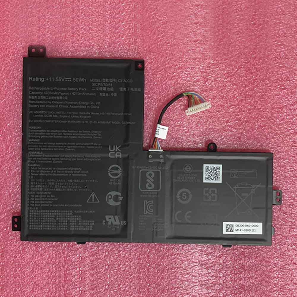 11.55V 4335mAh C31N2020 Laptop Battery for Asus Chromebook Flip CM1 CM1400FXA