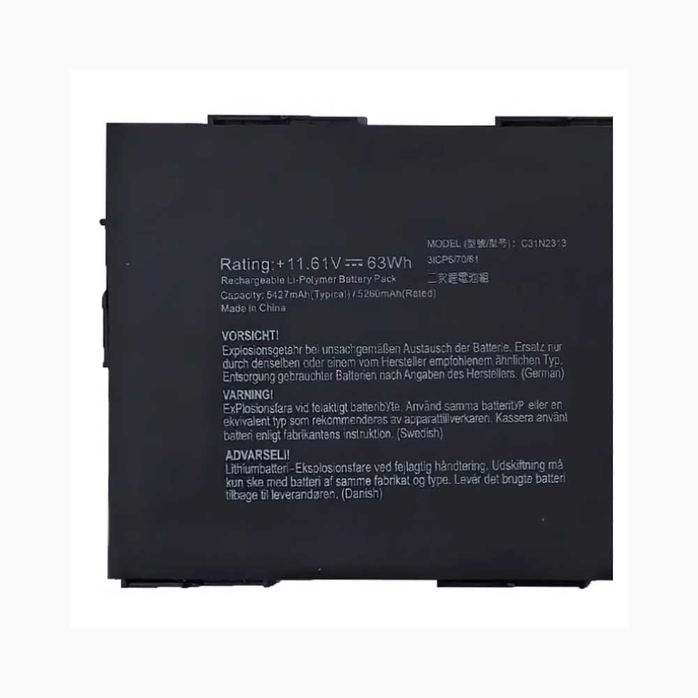 11.61V 5427mAh C31N2313 Laptop Battery for Asus ExpertBook P5 P5405-NZ0102X 0B200-04580000