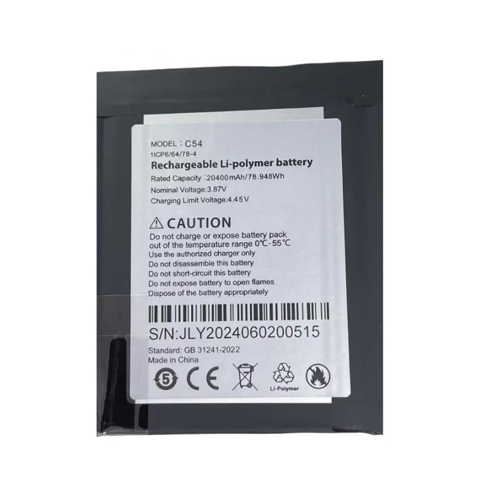 3.87V 20400mAh C54 Smartphone Battery for Cubot C54