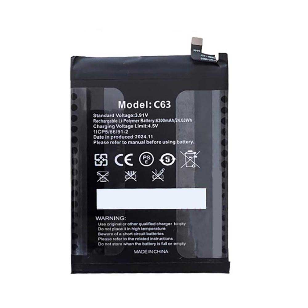 3.91V 6300mAh C63 Smartphone Battery for Oukitel C63