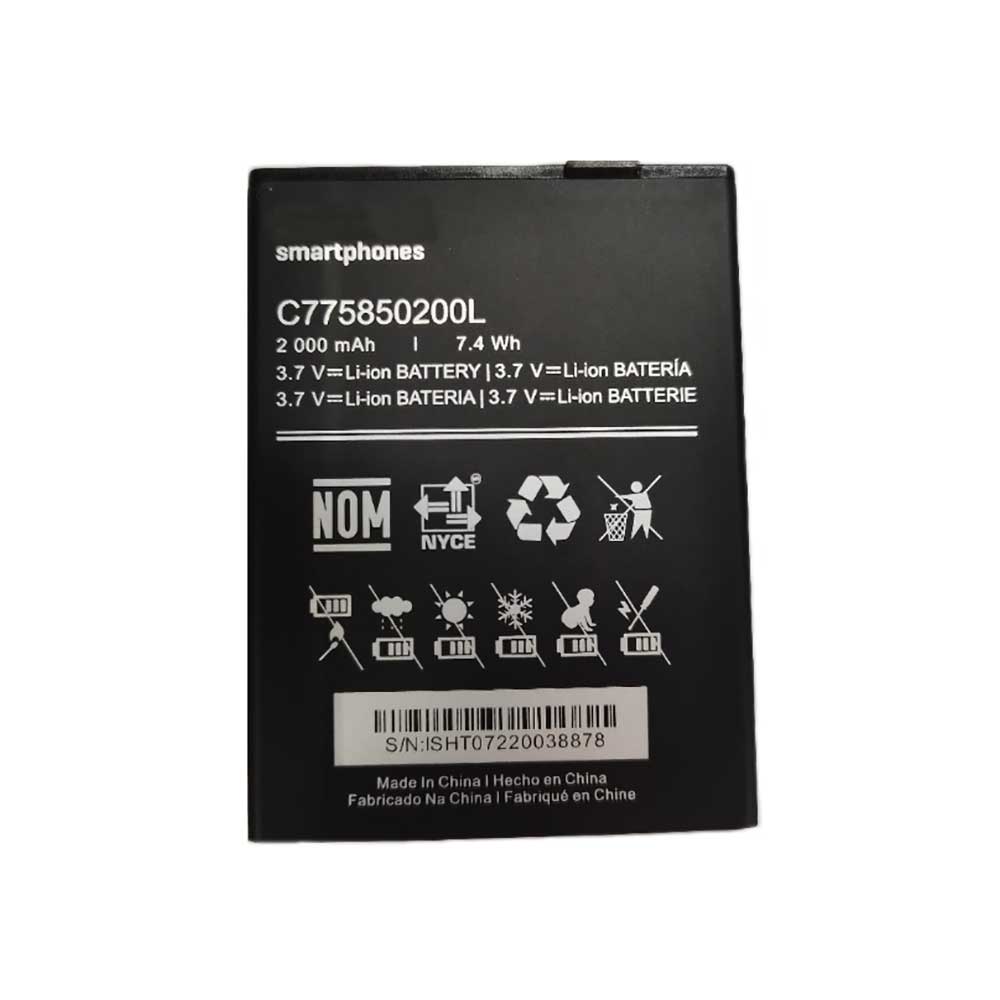 3.7V 2000mAh C775850200L Smartphone Battery for BLU C775850200L