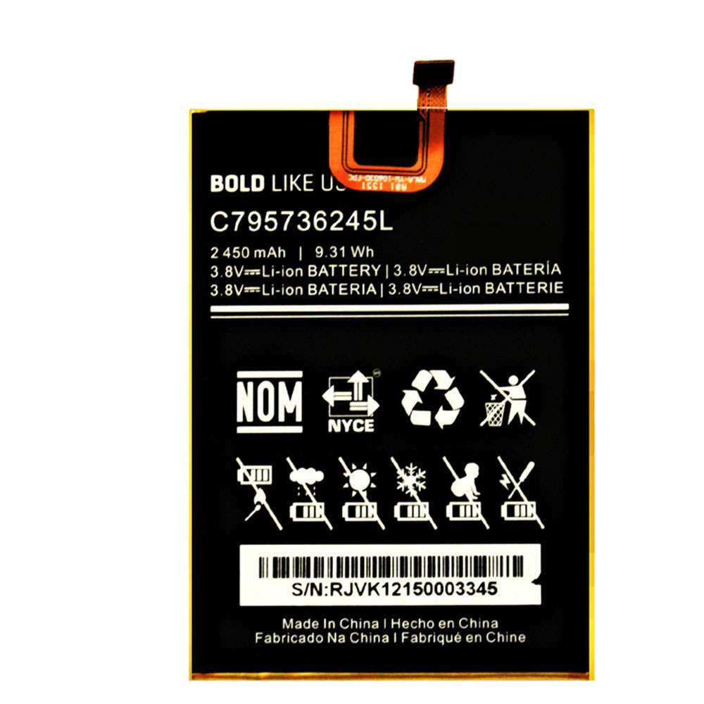 3.8V 2450mAh/9.31WH BLU STUDIO ONE S0110UU Replacement Battery