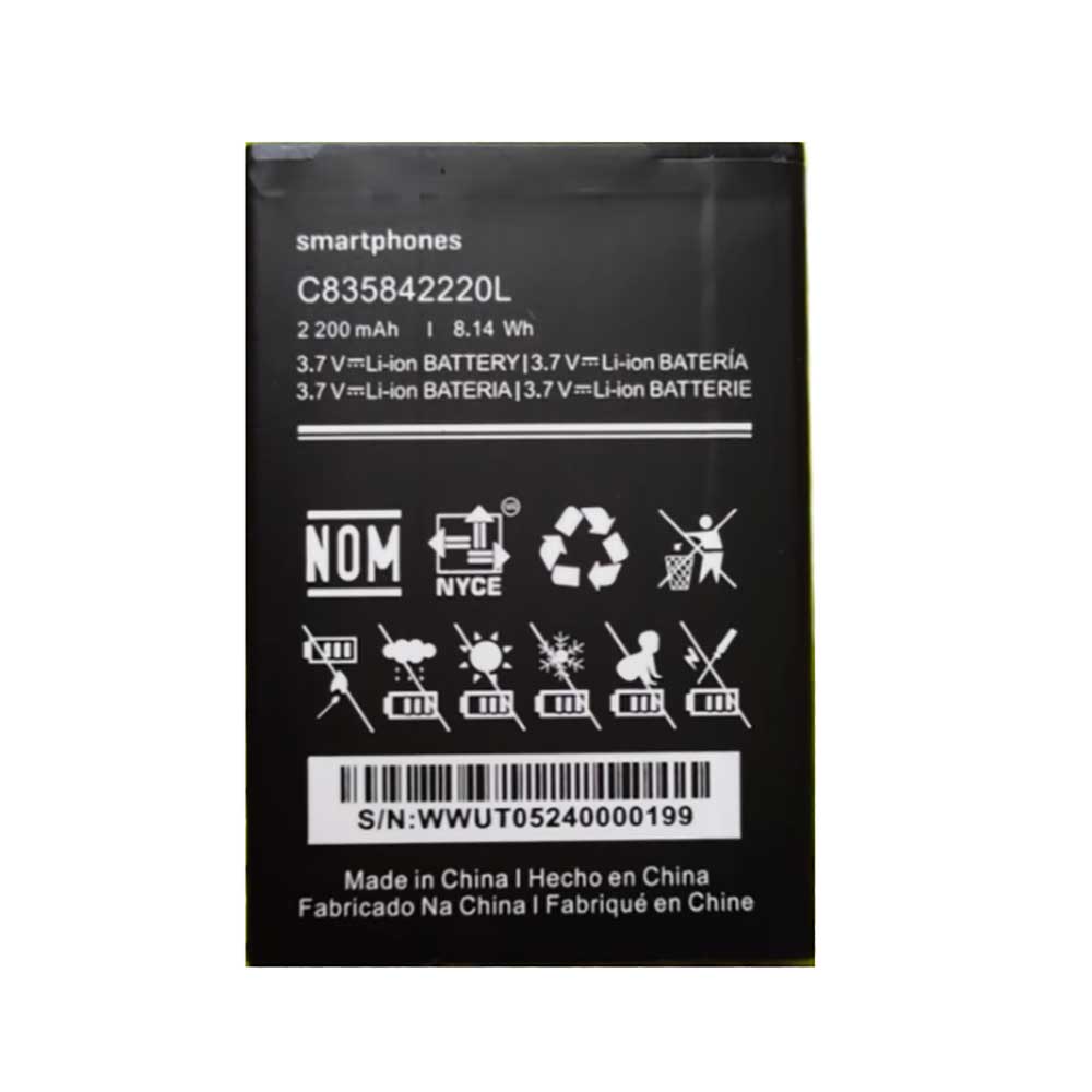 3.7V 2200mAh C835842220L Smartphone Battery for BLU C835842220L