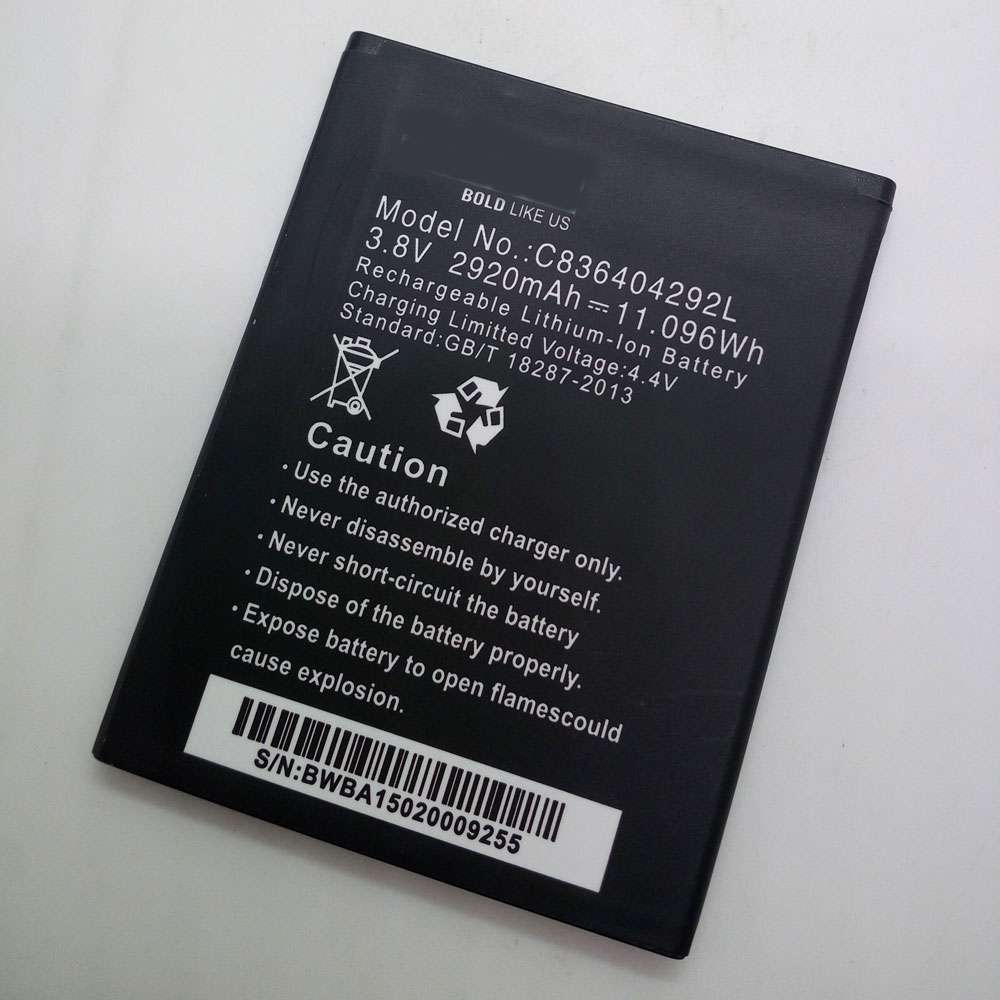 3.8V 2920mAh/11.096WH BLU L290U, Life 8 XL Replacement Battery