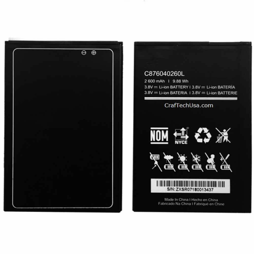 3.8V/4.3V 2600mA C876040260L Smartphone Battery for BLU STUDIO MEGA S910 & Mega LTE