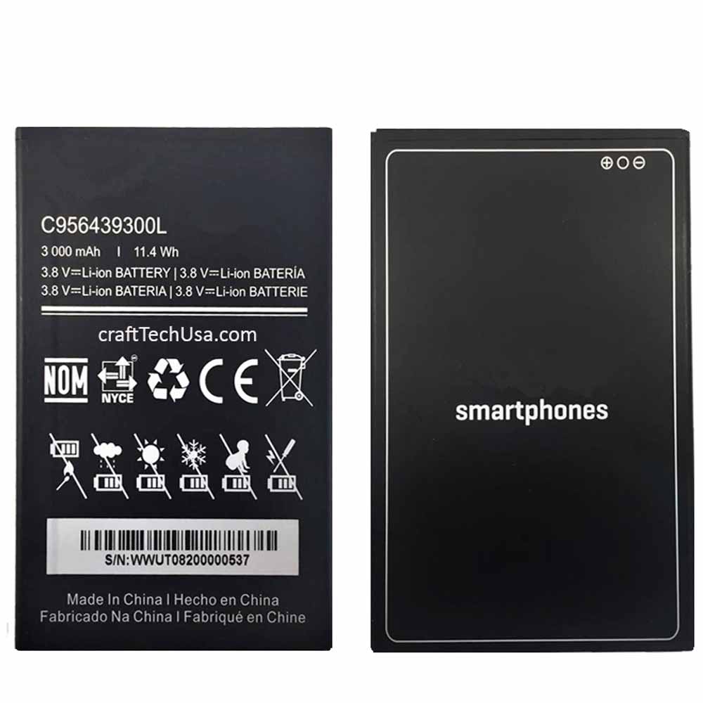 3.8V/4.3V 3000mAh/11.4Wh C956439300L Smartphone Battery for Blu G5 PLUS smartphone