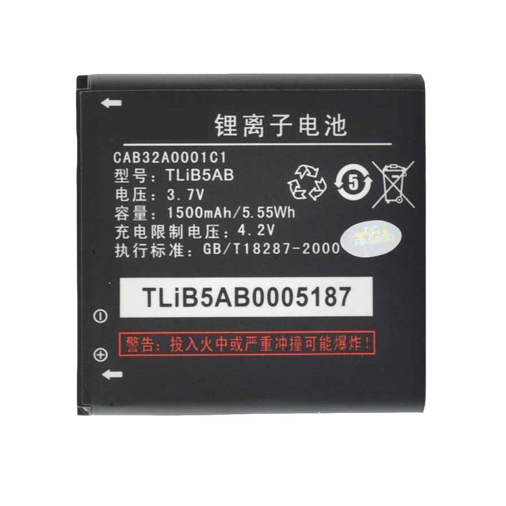 3.7V/4.2V 1500mAh/5.55WH TCL A986 E928 TLiB5AB A980 S600 D662 S800 S500 S520 Replacement Battery