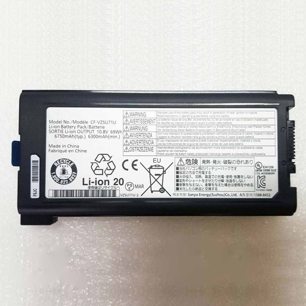 10.8V 6750mAh /69Wh CF-VZSU71U Laptop Battery for Panasonic CF-53 CF-31 CF-30 Notebook