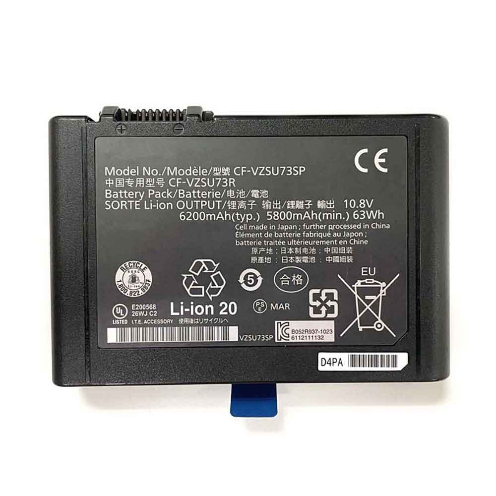 10.8V 5800mAh CF-VZSU73SP Laptop Battery for Panasonic CF-D1 Mk1 Mk2