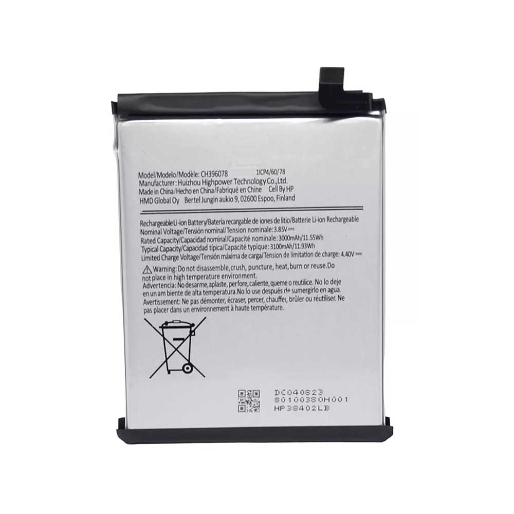 3.85V 3000mAh CH396078 Smartphone Battery for Nokia C210 TA-1584