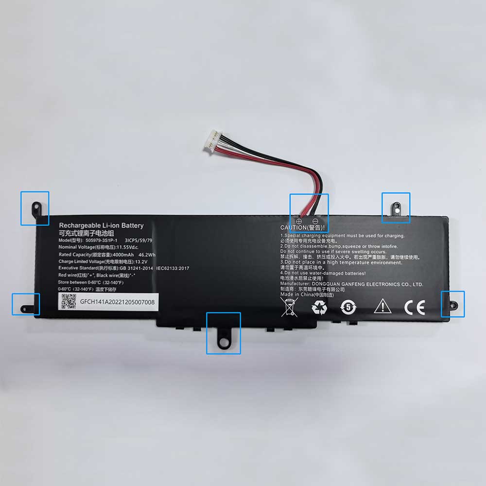 11.55V 4000mAh 505979-3S1P-1 Laptop Battery for Chuwi CoreBook X Pro 14 13.3
