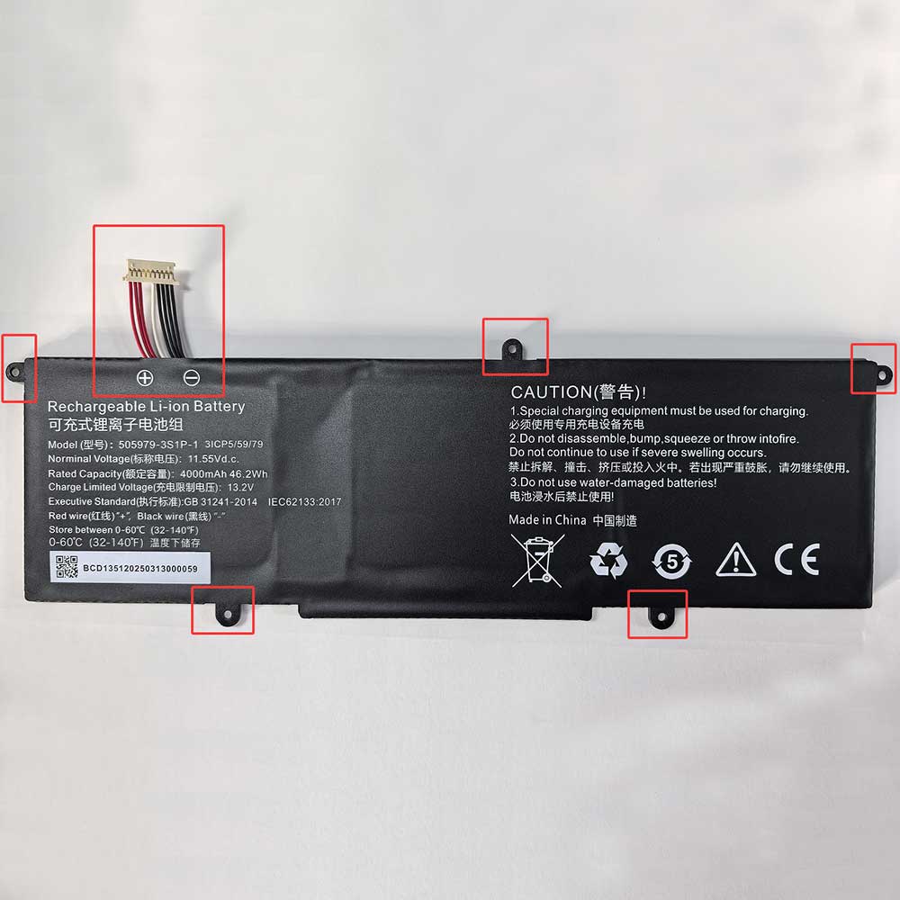 11.55V 4000mAh 505979-3S1P-1 Laptop Battery for Chuwi CoreBook X Pro 14 13.3