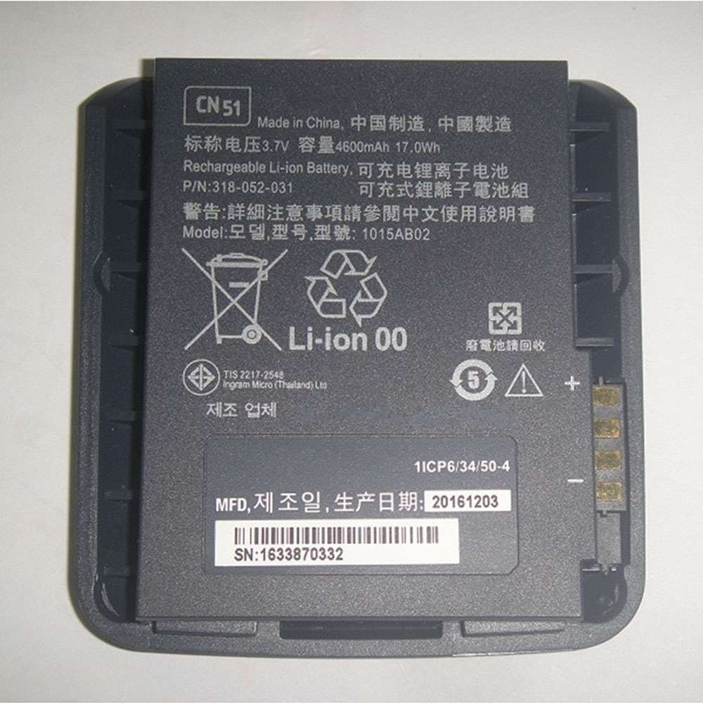 3.7V/4.2V 4600mAh Honeywell Intermec CN50 1015AB02 318-052-031 318-039-001 Replacement Battery