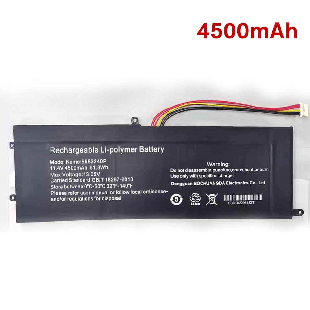 11.4V 4500mAh 5583240P Laptop Battery for Cooyes P30