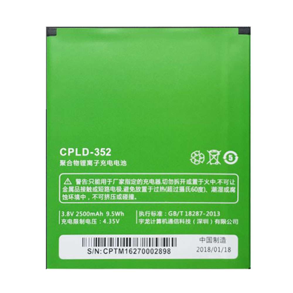 3.8V/4.35V 2500mAh/9.5WH Coolpad F1 8297-C00 Replacement Battery