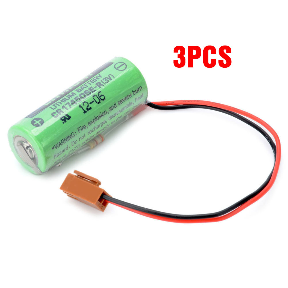 3V 2200mah CR17450SE-R PLC Battery for SANYO A02B-0200-K102 A98L-0031-0012 3pcs