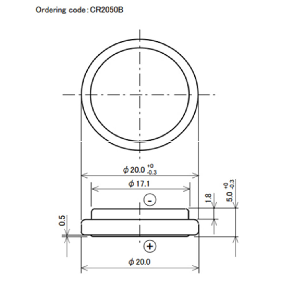 Panasonic CR2050B battery