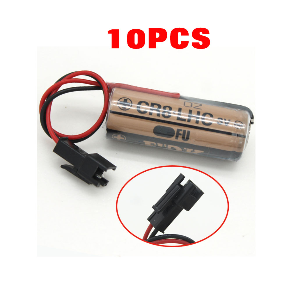 3Volts 2600mAh CR8-LHC PLC Battery for FUJI FDK 17450 PLC Automation Equipment CNC Machine-Tools w/Plug