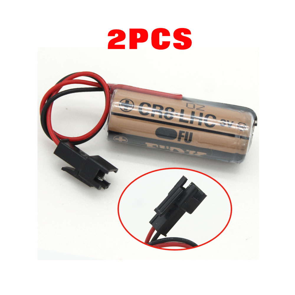 3Volts 2600mAh CR8-LHC PLC Battery for FUJI FDK 17450 PLC Automation Equipment CNC Machine-Tools w/Plug