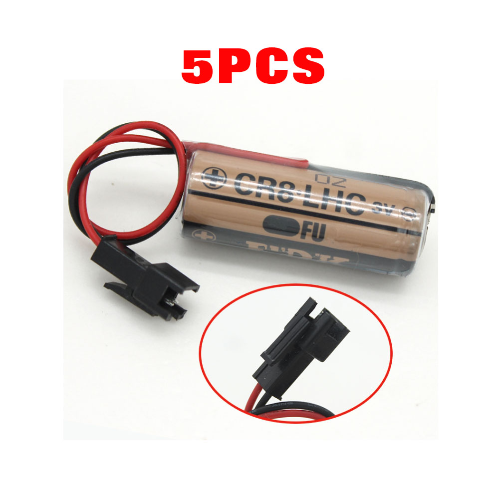 3Volts 2600mAh CR8-LHC PLC Battery for FUJI FDK 17450 PLC Automation Equipment CNC Machine-Tools w/Plug