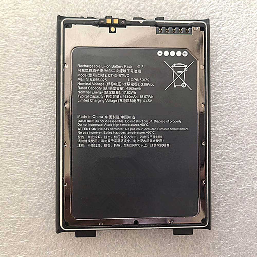 3.86V 4565mAh CT4X-BTWC Barcode Scanners Battery for Honeywell CT45 WIRELESS 318-055-025