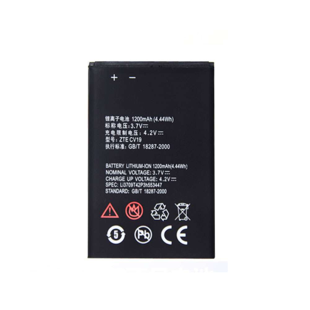 3.7V/4.2V 1200mAh/4.44WH ZTE CV19 Replacement Battery