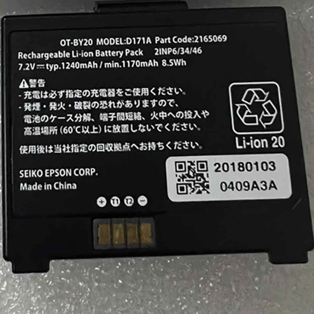 7.2V 7254mAh D171A Printers Battery for Epson OT-BY20 2165069 2INP6/34/46