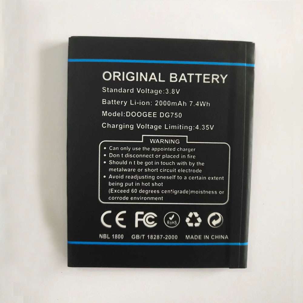 2000mAh 3.8V/4.35V Doogee DG750 Replacement Battery