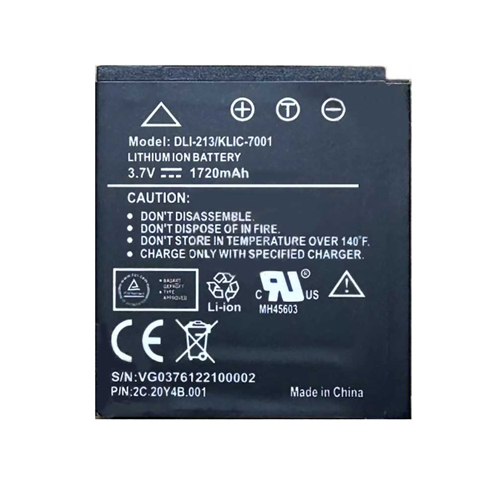 3.7V 1720mAh DLI-213 Camera Battery for BenQ DC E1050