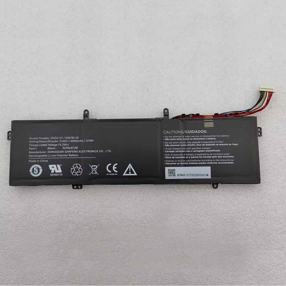 11.55V 4936mAh Positivo DN50-57 556781-3S Replacement Battery