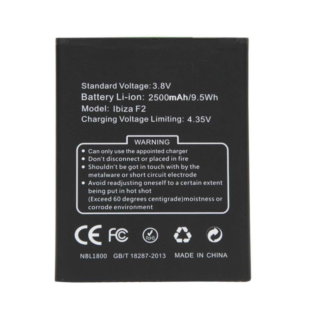 3.8V/4.35V 2500mAh/9.5WH F2 Smartphone Battery for DOOGEE Ibiza F2