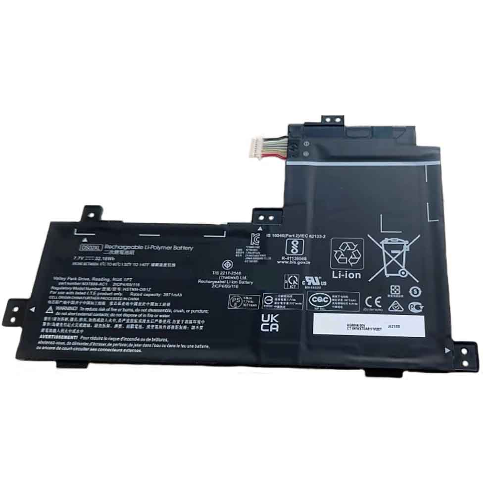7.7V 3971mAh DS02XL Laptop Battery for HP Chromebook X2 11-Da 14-ED
