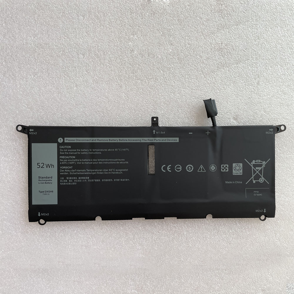 7.6V 6500mAh DXGH8 Laptop Battery for Dell XPS 13 9370 13-9370-D1605G 13 9370 FHD i5