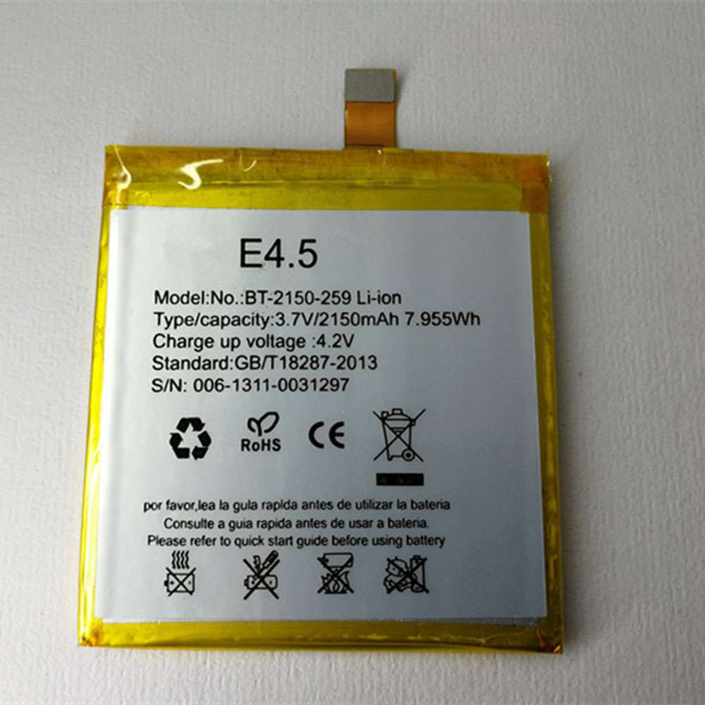 3.7V/4.2V 2150mAh/7.995WH BQ E4.5/2150 Replacement Battery