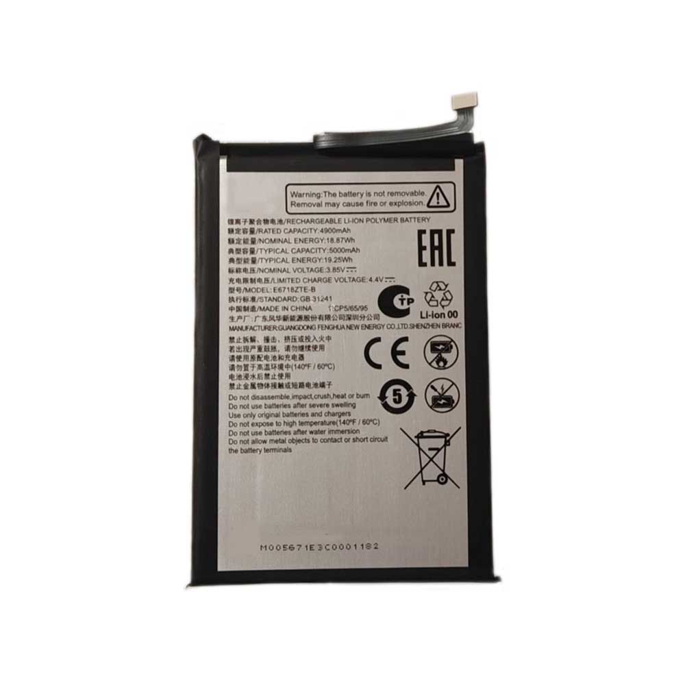 3.85V 5000mAh E6718ZTE-B Smartphone Battery for ZTE E6718ZTE-B