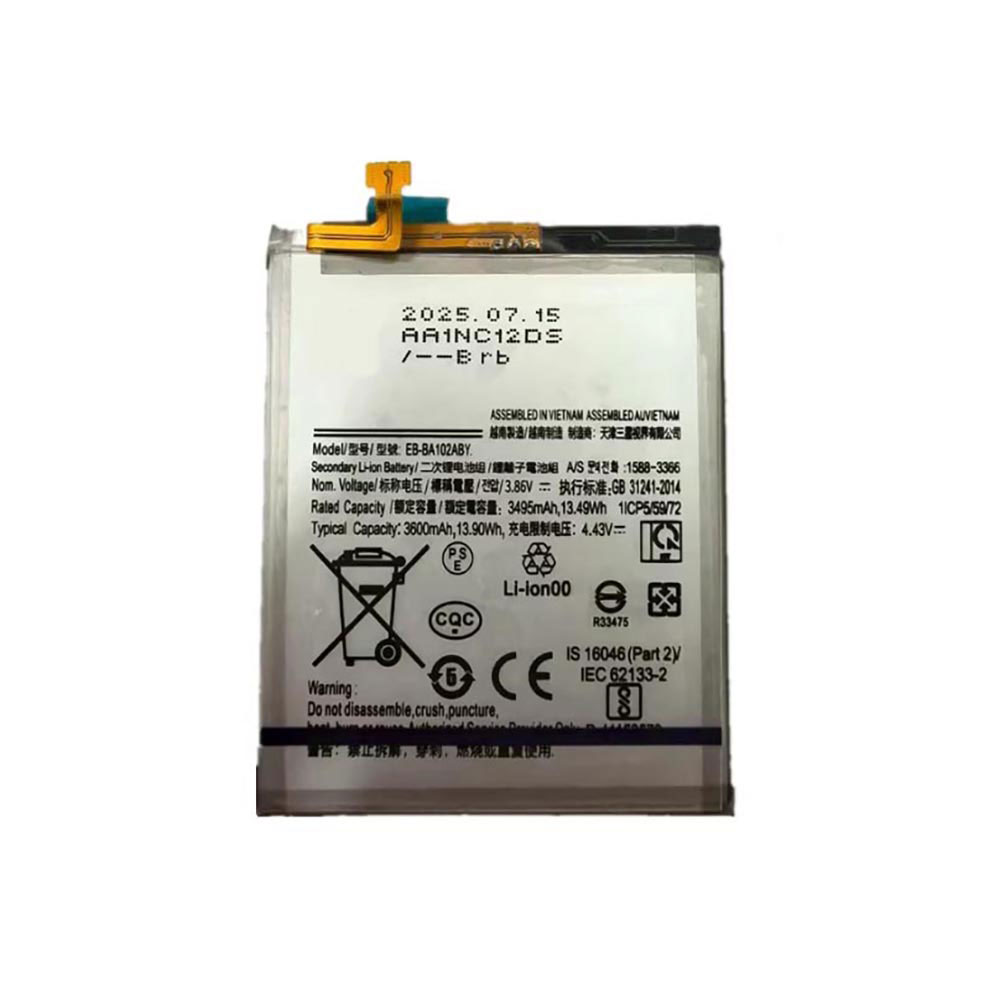 3.86V 3495mAh EB-BA102ABY Smartphone Battery for Samsung A21