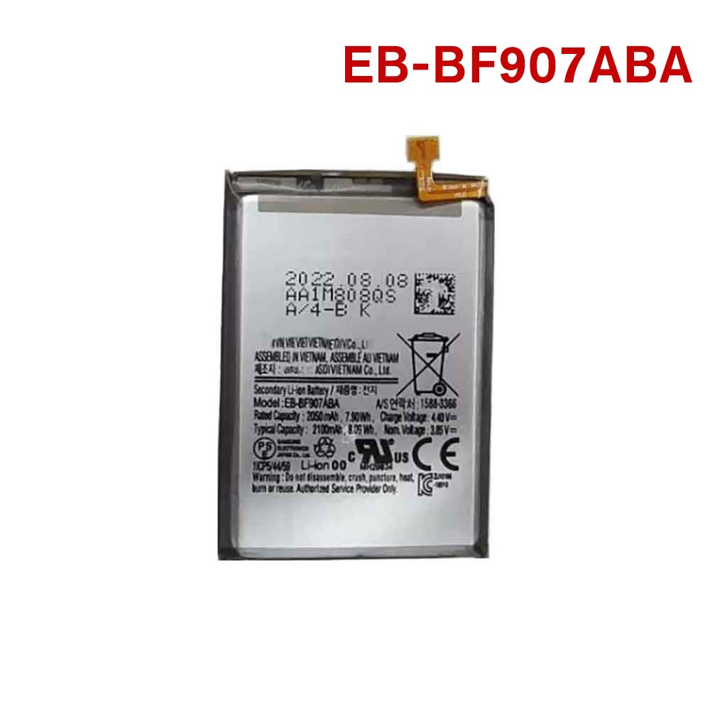 3.85V 2100mAh EB-BF907ABA Smartphone Battery for Samsung Galaxy Fold 5G SM-F907N SM-F907B