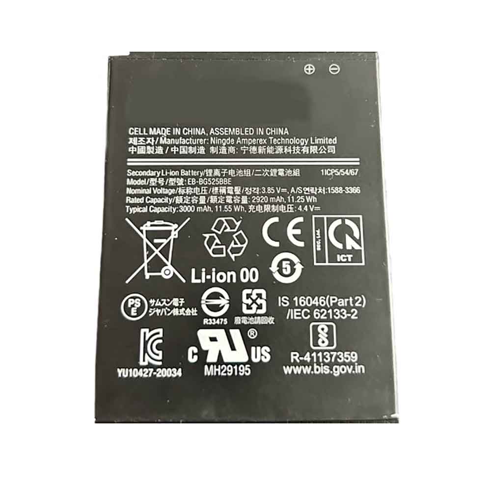 3.85V 3000mAh EB-BG525BBE Smartphone Battery for Samsung Galaxy XCover5 G525F G525S