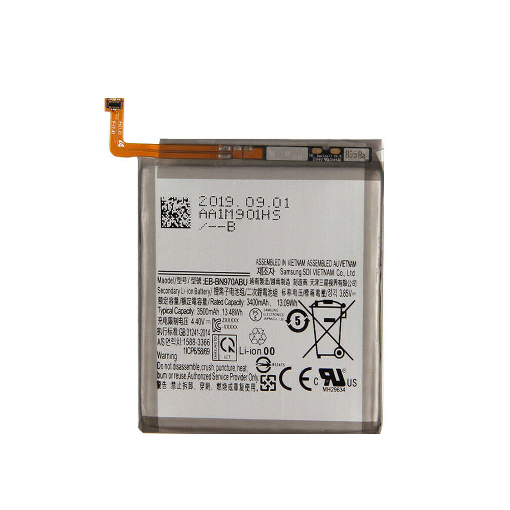 3.85V/4.4V 13.48WH/3500mAh EB-BN970ABU Smartphone Battery for Samsung Galaxy Note 10 Note X Note10